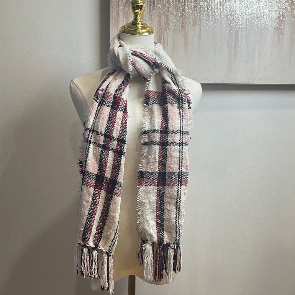 Style & Co.‎ Pink and Black Checkered Scarf
